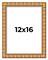12x16 Modern Bamboo Picture Frame with UV-Resistant Acrylic & Acid Free Backing, Available in 5 Finishes - Gold, Silver, Brown, Black, and Natural